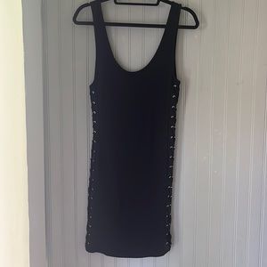Lace up side mini dress